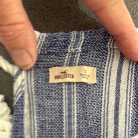 Hollister Navy and White Striped Halter Dress Size Small - Picture 2 of 5